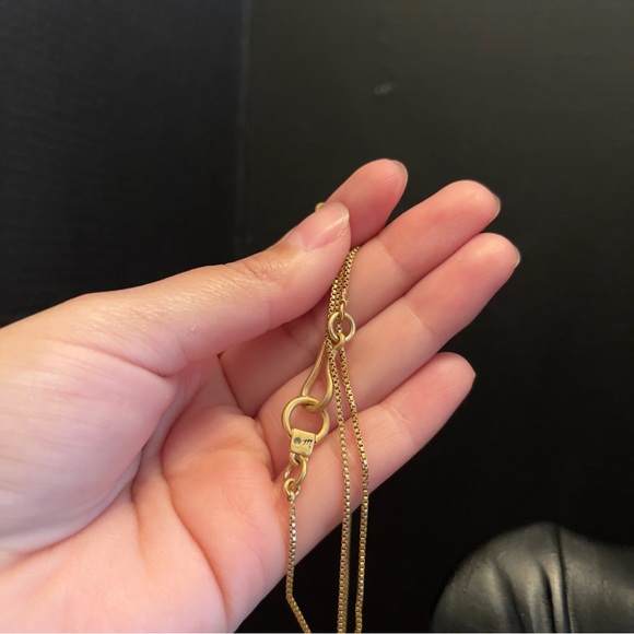 Madewell gold tone chunky statement necklace 30 inches long - Picture 4 of 5